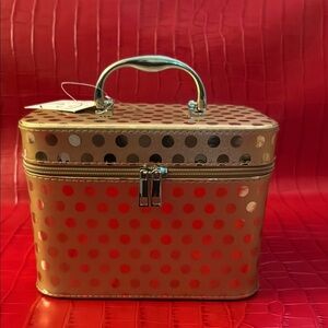 Stylish Bronze Polka Dot Women's vanity case